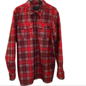 Volcom Men's 2016 red plaid Field Bonded flannel waterproof 600 mm size large